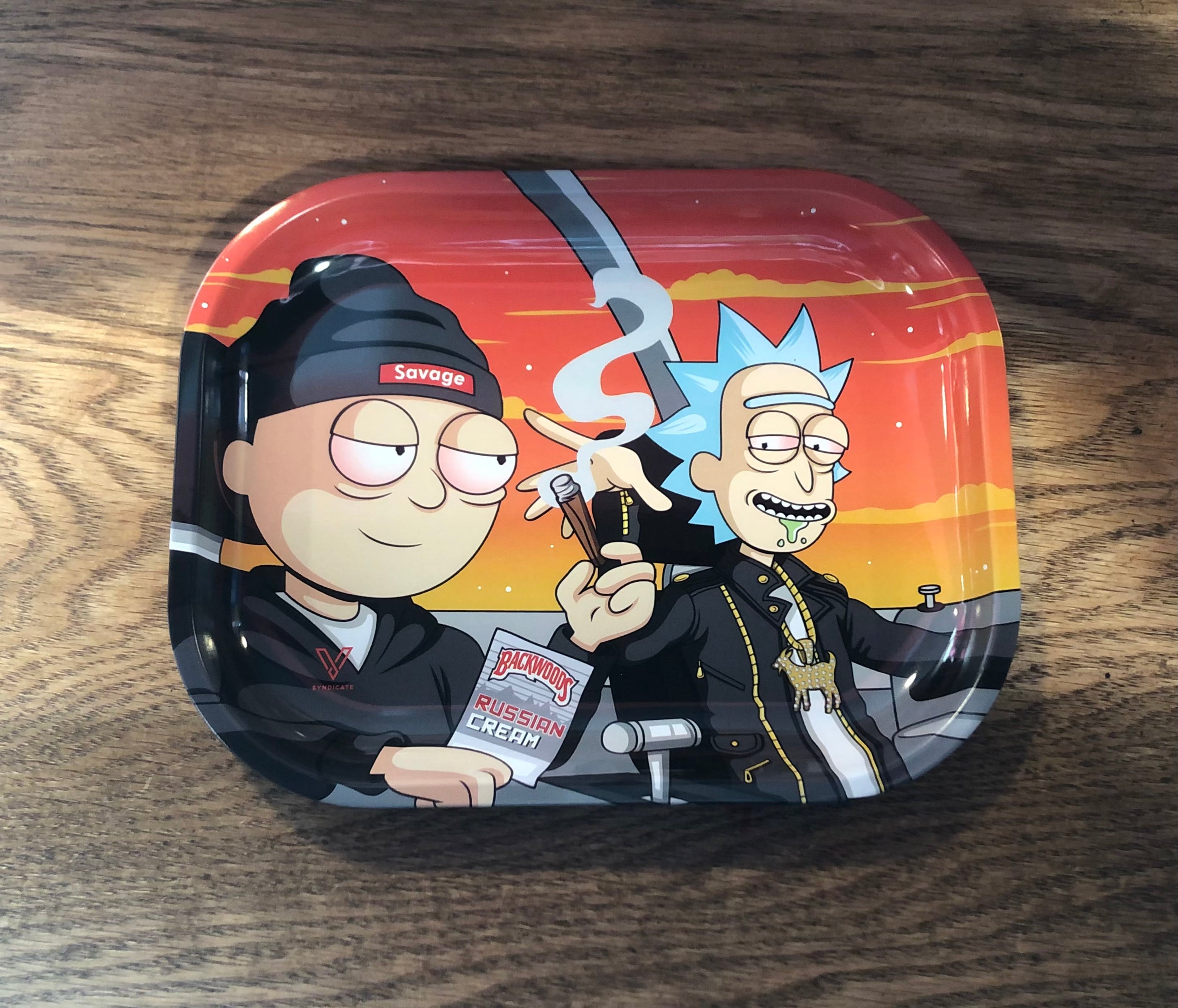 Rick and Morty rolling tray 5”x 7”